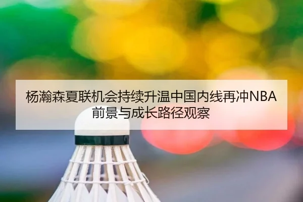 杨瀚森夏联机会持续升温中国内线再冲NBA前景与成长路径观察